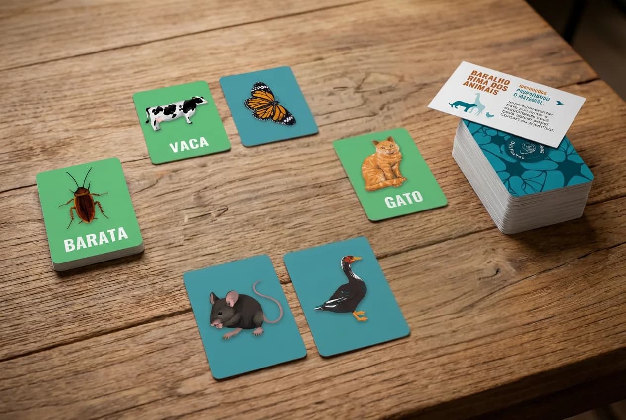 Baralho Rima dos Animais
